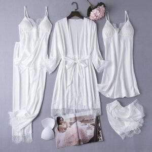 Exclusive, Fashionable, Stylish and Comfortable Night Dress (5Part) Long For Woman